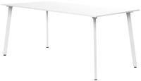 Обеденный стол Millwood Шанхай Л18 160x80 (белый/металл белый) - 