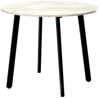 Обеденный стол Millwood Шанхай Л18 d100 (дуб белый Craft/металл черный) - 