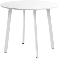 Обеденный стол Millwood Шанхай Л18 d100 (белый/металл белый) - 