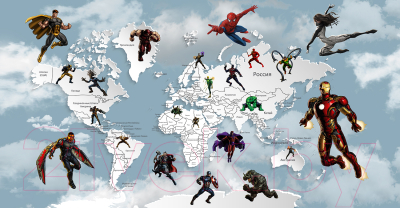 Фотообои листовые Citydecor Superhero 2 (500x260)