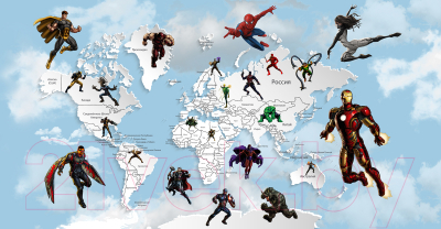 Фотообои листовые Citydecor Superhero 3 (500x260)