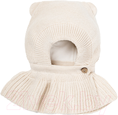 Шапочка для малышей Amarobaby Pure Love Helmet / AB-OD22-PLH16/33-38 (молочный, р-р 38-40)