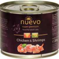 Влажный корм для кошек Nuevo Chicken & Shrimps / 95107 (200г) - 