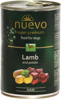 Влажный корм для собак Nuevo Dog Adult Lamb & Potato / 95010 (400г)