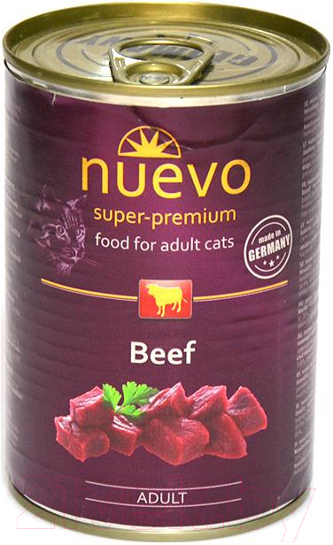 Влажный корм для кошек Nuevo Adult Beef / 95111 (400г)