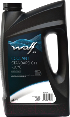 Антифриз WOLF G11 Coolant Standard -36°C / 50100/4 (4л, синий)