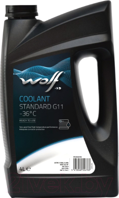 

Антифриз WOLF, Синий, G11 Coolant Standard -36°C / 50100/4