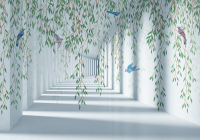 

Фотообои листовые Citydecor, Flower Tunnel 3D 2 с защитным покрытием