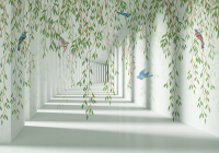 

Фотообои листовые Citydecor, Flower Tunnel 3D 3 с защитным покрытием
