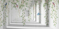

Фотообои листовые Citydecor, Flower Tunnel 3D 1 с защитным покрытием