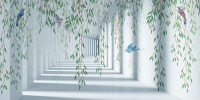 

Фотообои листовые Citydecor, Flower Tunnel 3D 2 с защитным покрытием