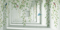 

Фотообои листовые Citydecor, Flower Tunnel 3D 3 с защитным покрытием
