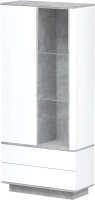 Шкаф Интерлиния Quartz QZ-ШК1 (белый платинум/бетон) - 