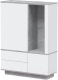 Шкаф Интерлиния Quartz QZ-ШК2 (белый платинум/бетон) - 