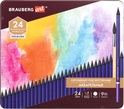 Набор акварельных карандашей Brauberg Art Premiere / 181534 (24цв)