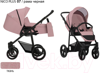 Детская универсальная коляска Bebetto Nico Plus черная рама (07)