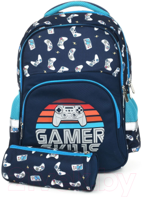 Школьный рюкзак Schoolformat Soft 2 + Gamers РЮКМ2П-ГЕР (синий)