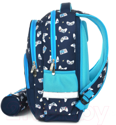 Школьный рюкзак Schoolformat Soft 2 + Gamers РЮКМ2П-ГЕР (синий)