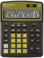 Калькулятор Brauberg EXTRA-12-BKOL / 250471 (черный/оливковый) - 