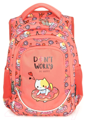 Школьный рюкзак Schoolformat Soft 3 Kitten Donut РЮКМ3-ПНК (коралловый)