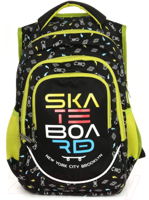 Школьный рюкзак Schoolformat Soft 3 Skate РЮКМ3-СКТ (черный)