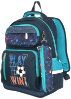 Школьный рюкзак Schoolformat Soft 3 + Play Football РЮКМ3П-ПФБ (синий) - 