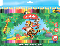 Набор цветных карандашей Creativiki КЦ36КР (36цв) - 