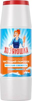 Изображение товара Универсальное чистящее средство Хозяюшка Морская свежесть (450г)
