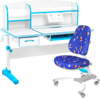 

Парта+стул Anatomica, Smart-50 Figra с надстройкой и подставкой для книг