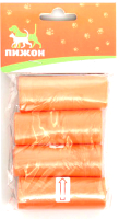 Пакеты для выгула собак Пижон 7110506 (4x15шт, оранжевый) - 