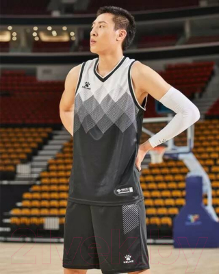 Баскетбольная форма Kelme Basketball Clothes / 8052LB1001-003 (XL, черный/белый)