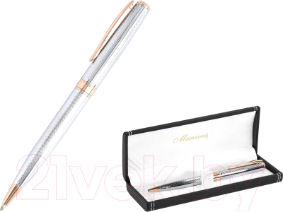 Ручка шариковая имиджевая Manzoni Torino с футляром / TOR31TG-BM