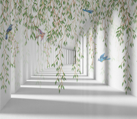 

Фотообои листовые Citydecor, Flower Tunnel 3D 1 с защитным покрытием