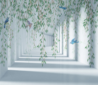 

Фотообои листовые Citydecor, Flower Tunnel 3D 2 с защитным покрытием
