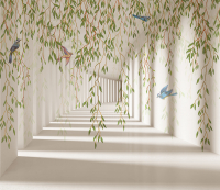 

Фотообои листовые Citydecor, Flower Tunnel 3D 4 с защитным покрытием