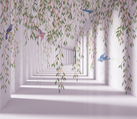 

Фотообои листовые Citydecor, Flower Tunnel 3D 5 с защитным покрытием