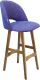 Миниатюра изображения товара Стул барный Sheffilton SHT-ST34/S65 (синий мираж/светлый орех)