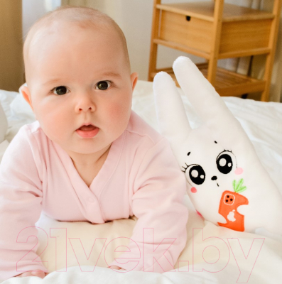 Игрушка-грелка детская Мякиши Зайка с вишневыми косточками / 746