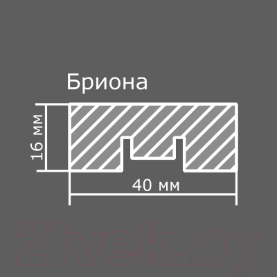 Рейка интерьерная STELLA Бриона МДФ Дуб Сонома (2700x40x16)