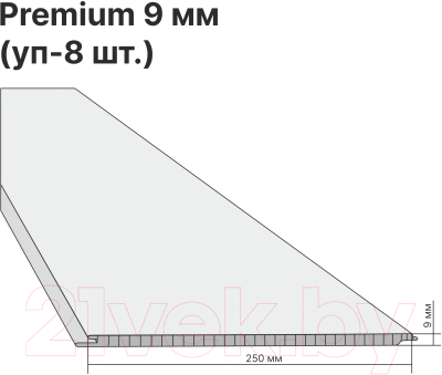 Панель ПВХ STELLA Premium Белый Лак (3000x250x9мм)