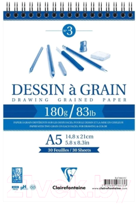 Скетчбук Clairefontaine Dessin A Grain / 96633C (30л)