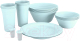 Набор пластиковой посуды Berossi Patio LM ИК 80089000 (голубой песок) - 