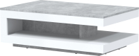 Журнальный столик Интерлиния Quartz QZ-СЖ2 (белый платинум/бетон) - 
