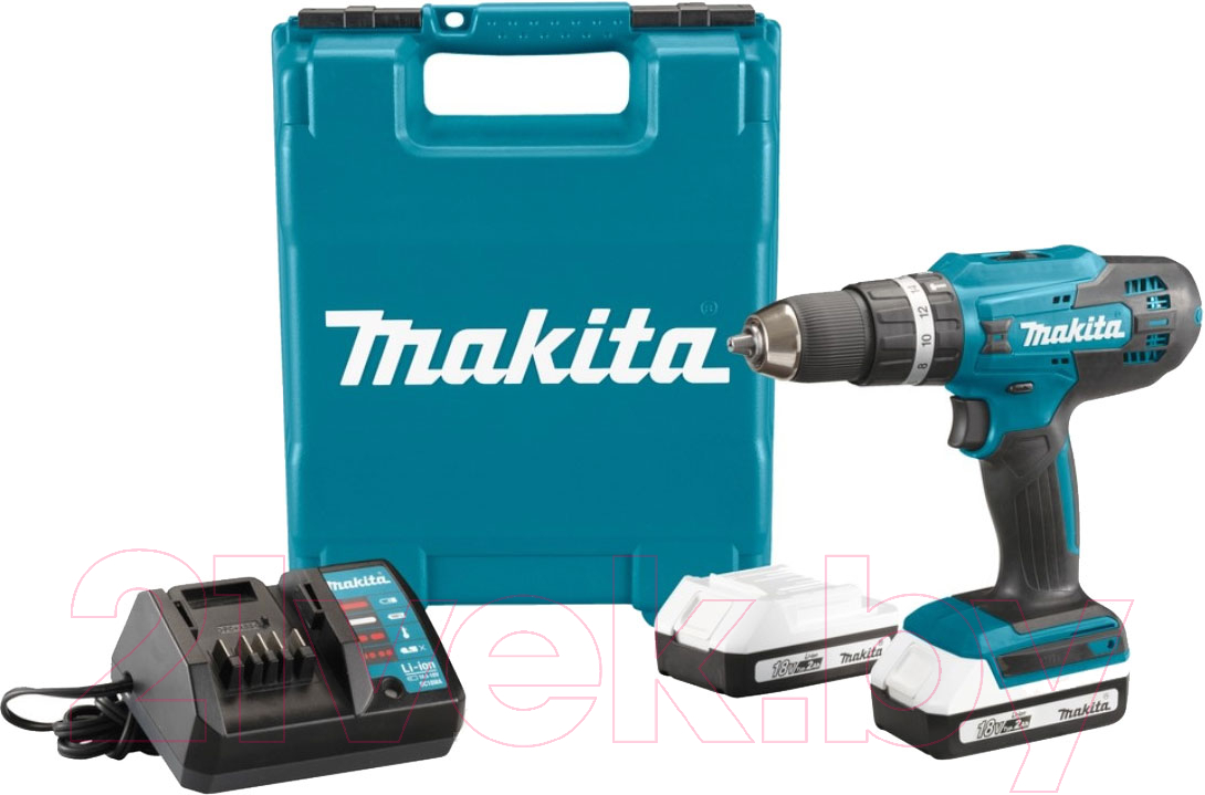 Профессиональная дрель-шуруповерт Makita HP488DWE