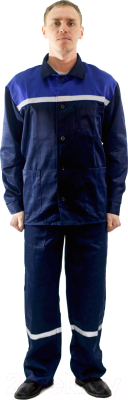 Комплект рабочей одежды Перспектива Стандарт-2 (р-р 48-50 / 170-176, темно-синий/василек)