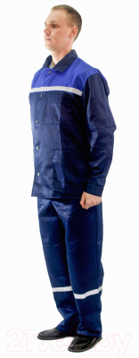 Комплект рабочей одежды Перспектива Стандарт-2 (р-р 56-58 / 158-164, темно-синий/оранжевый)