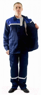 Комплект рабочей одежды Перспектива Стандарт-2 (р-р 48-50 / 182-188, темно-синий/василек)