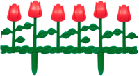 Изгородь декоративная Альтернатива Цветник №1 / М613 (620x290, розовый) - 
