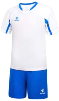 Футбольная форма Kelme Short-Sleeved Football Suit / 8251ZB3002-100 (р.130, белый/синий) - 