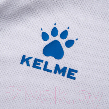 Футбольная форма Kelme Short-Sleeved Football Suit / 8251ZB3002-100 (р.150, белый/синий)